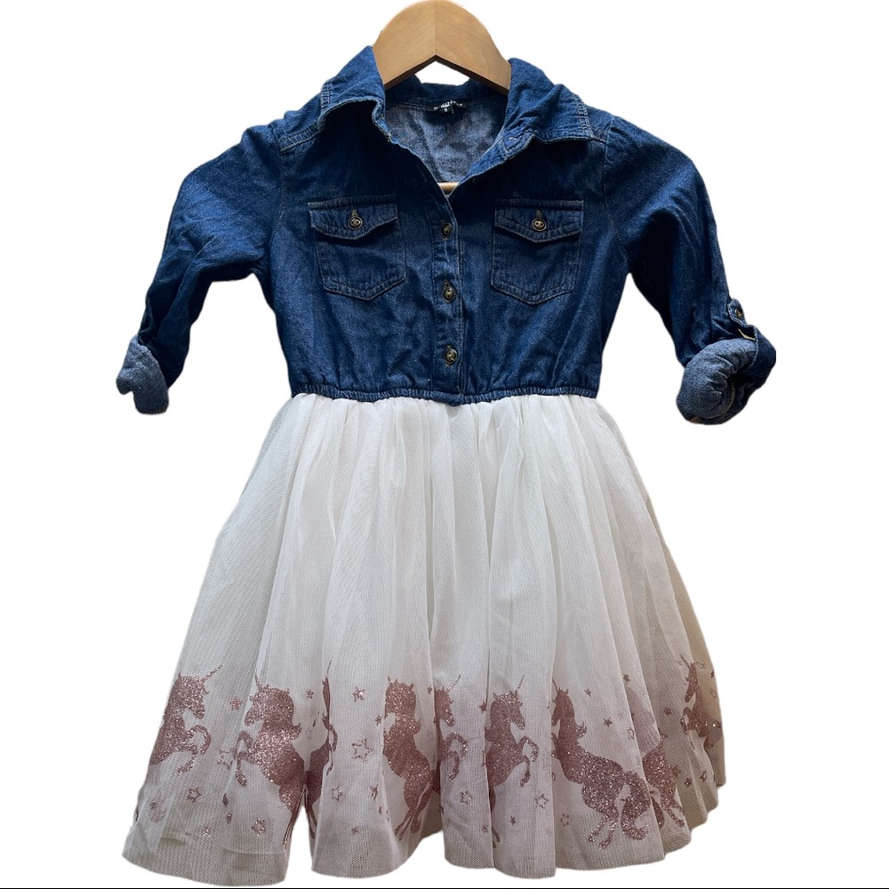 Girls zumie unicorn tutu dress perfect for back to school size 6
